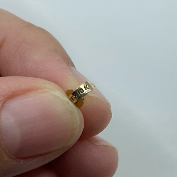 Rare First Communion Tear Detail Pendant Charm Solid 10k Yellow Gold - Picture 3 of 5